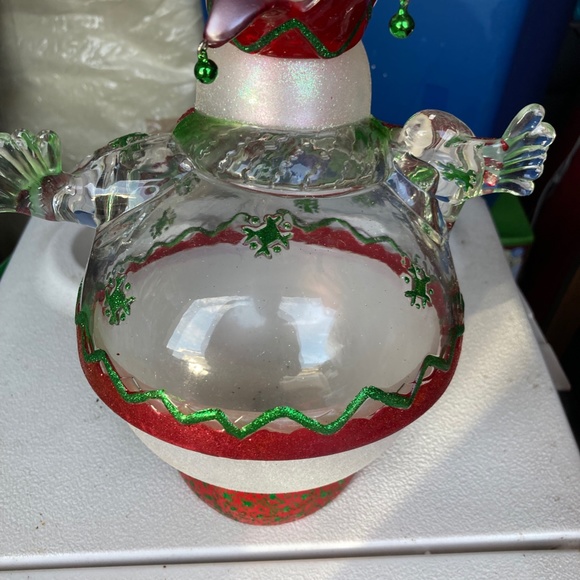 Snowman Candy Glass Bowl Dept 56 NIB - Picture 4 of 6